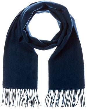 N.Peal Cashmere Woven Cashmere Scarf - Blue