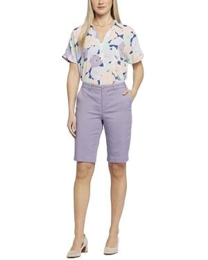 NYDJ Bermuda Lilac Chalk Short - Blue
