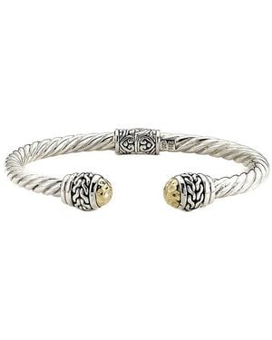 Samuel B. 18k & Silver Bangle - White