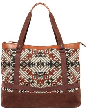 San Diego Hat Bay Sky Emma Tote - Brown