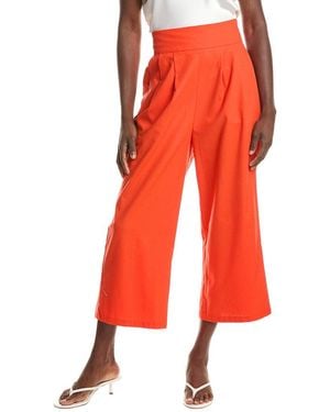REVERIEE Linen-Blend Pant - Orange