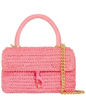 Rebecca Minkoff Edie Straw Satchel - Pink