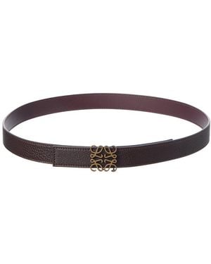 Loewe Anagram Reversible Leather Belt - Brown