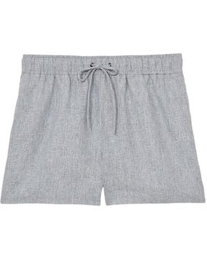 Reiss Willow Linen-Blend Short - Gray