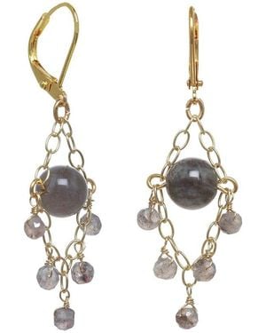Rachel Reinhardt Jewelry 14K Over Labradorite Chandelier Earrings - Metallic