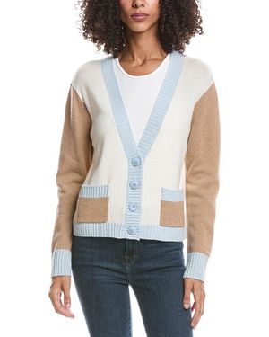Brodie Cashmere Enchantress 100% Cashmere Cardigan - White