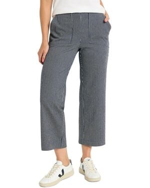 NIC+ZOE All Day Stripe Wide Leg Jean - Blue