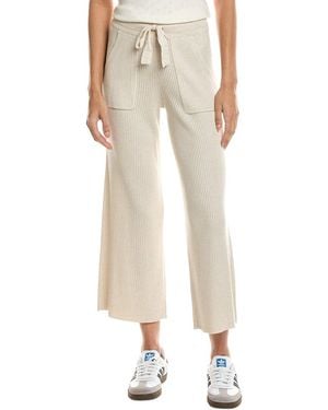 Splendid Georgie Rib Cashmere-Blend Pant - Natural