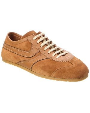Dries Van Noten Suede & Leather Sneaker - Brown
