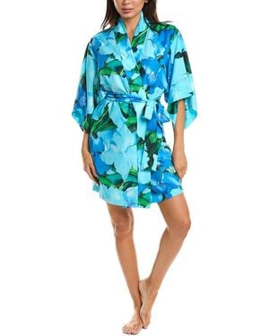 Natori Printed Robe - Blue