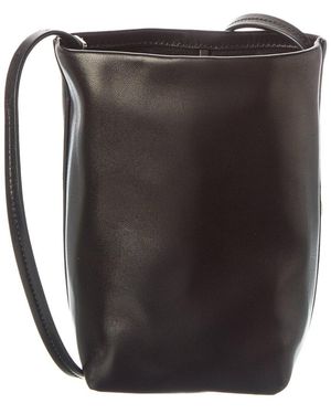 The Row N/S Park Leather Bucket Bag - Black