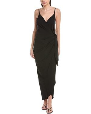 L'Agence Amilia Cami Wrap Dress - Black