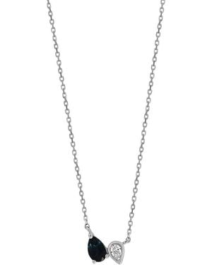 Bony Levy 18K 0.31 Ct. Tw. Diamond & Sapphire Necklace - White