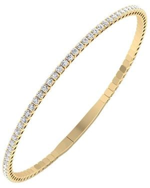 Forever Creations Signature Forever Creations 14k 3.00 Ct. Tw. Lab Grown Diamond Flexible Bangle Bracelet - Metallic