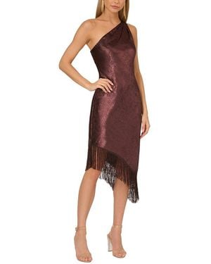 Adrianna Papell Eve Foil Cocktail Dress - Red