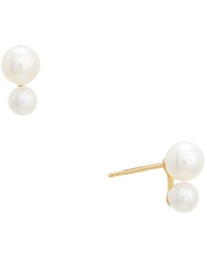 Maitre De Diamant 18K 4-5.5Mm Pearl Earring - White