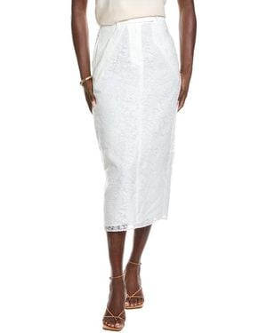 Reiss Denva Burnout Skirt - White