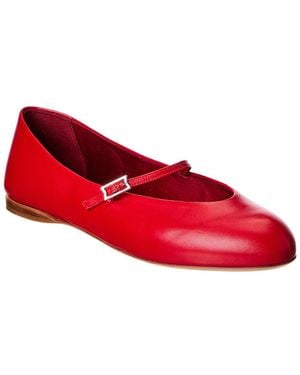 Max Mara Leather Ballet Flat - Red