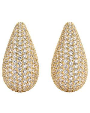 Jewels by Sunaina Narina 14K Plated Cz Stud Earrings - Natural
