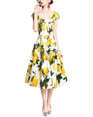 Nia Midi Dress - Yellow