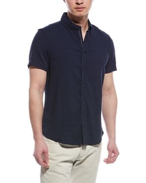 Report Collection Seersucker Shirt - Blue