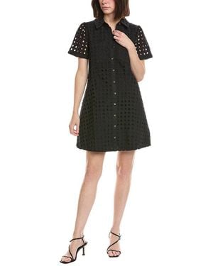 Cece Collared Shirtdress - Black