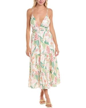 Tori Richard Takes 2 To Mango Heidi Linen-Blend Maxi Dress - White