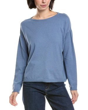 Vince Camuto Rolled Edge Trim Top - Blue