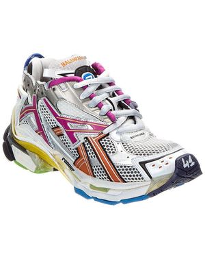 Balenciaga Runner Rubber & Mesh Trainer - Blue