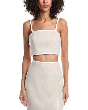 MILLY Nyrie Linen Top - White