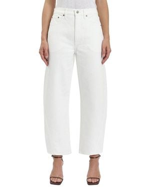 Daze Denim Westward Swan Barrel Jean - White