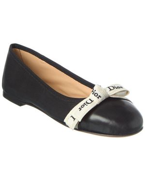 Dior J'A Leather Ballet Flat - Black