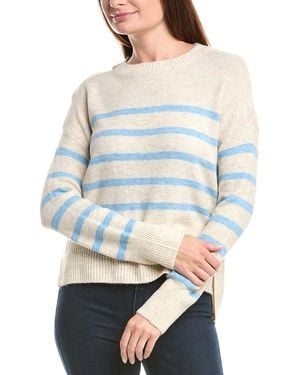 Cece Placement Stripe Pullover Jumper - Blue