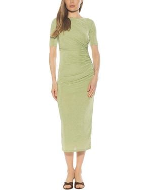 Alexia Admor Thoren Long Sleeve Draped Dress - Green