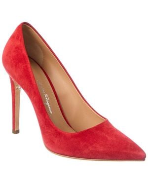 Ferragamo Ilary Suede Pump - Red