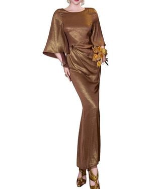 BURRYCO Long Sleeve Maxi Dress - Brown