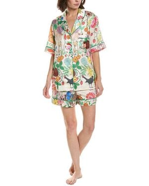 Karen Mabon 2Pc Print Pyjama Set - Blue