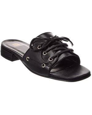 M by Bruno Magli Ivette Leather Flat Sandal - Black