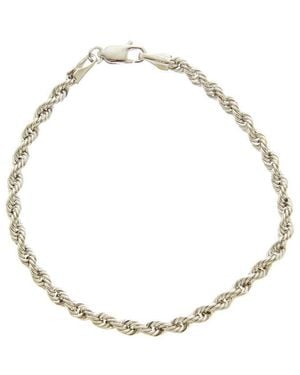 Italian Gold 14K 3.3Mm Hollow Rope Bracelet - Metallic