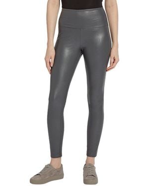 Lyssé Textured Leather Legging - Grey