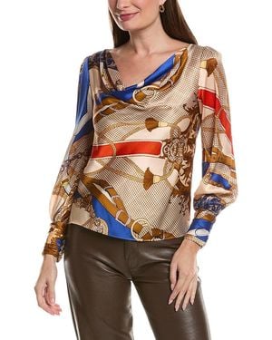 tyler boe Olivia Silk Status Blouse - Multicolour