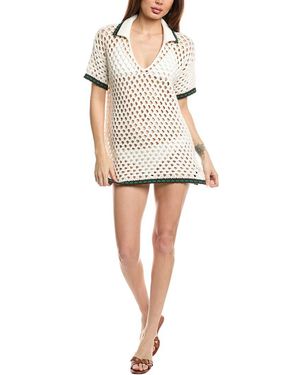 Echo Hammock Stitch Polo Top - Natural