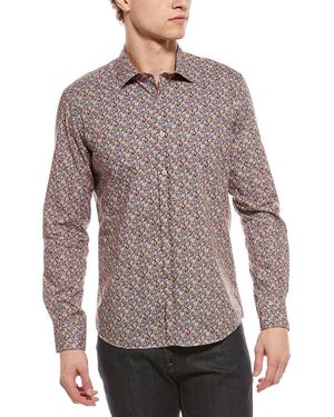 Scott Barber Canclini Floral Print Shirt - Grey