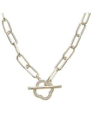 Juvell 18K Cz Toggle Necklace - Metallic