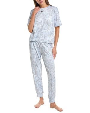 DKNY 2Pc Pyjama Pant & Shirt Set - Blue