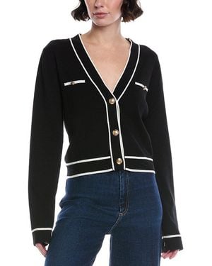 NVLT Contrast Cardigan - Black