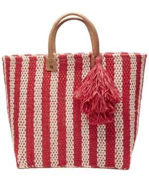 Mar Y Sol Lido Sisal Tote - Red