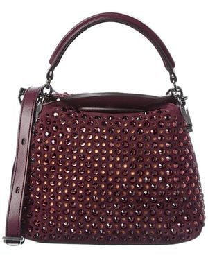 Tod's Suede & Leather Satchel - Purple