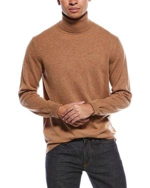 Brodie Cashmere Classic Wool & Cashmere-Blend Turtleneck Jumper - Brown