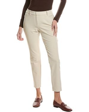 Lafayette 148 New York Essex Slim Mid Rise Pant - Natural